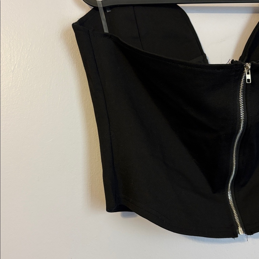 Fashion Nova Adriana Deep Plunge Corset Top Black size XL - Picture 10 of 13